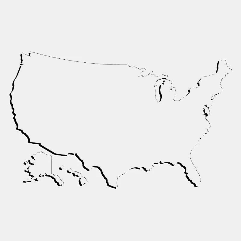 USA | Landkarte | Schatten