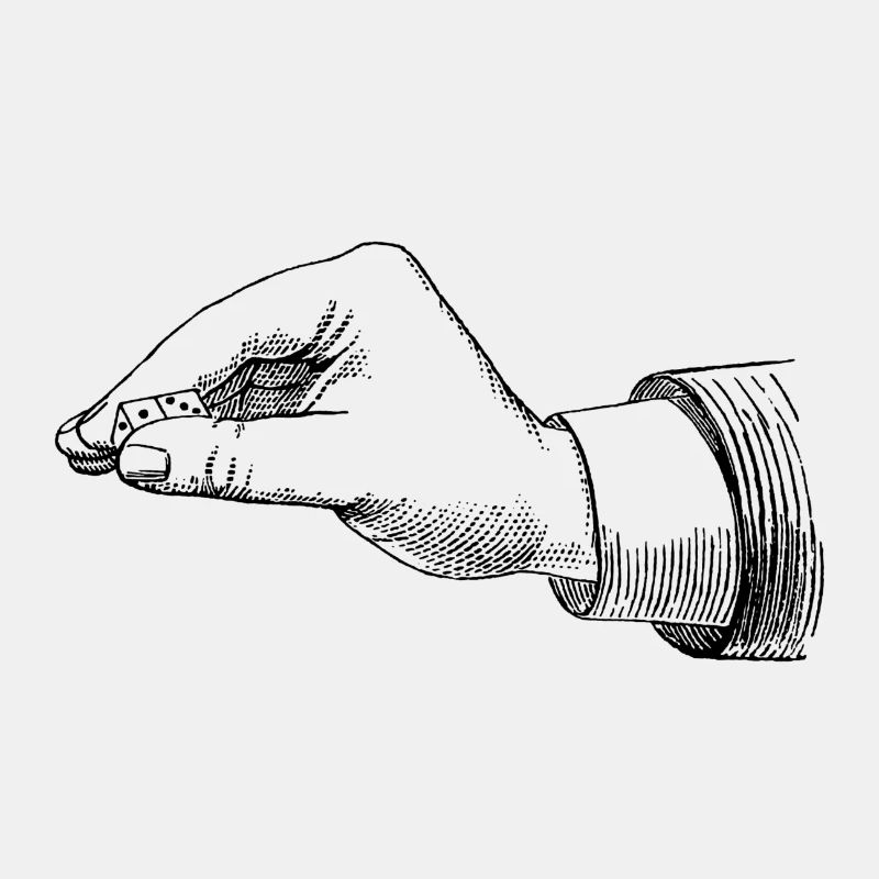 Hand with cube