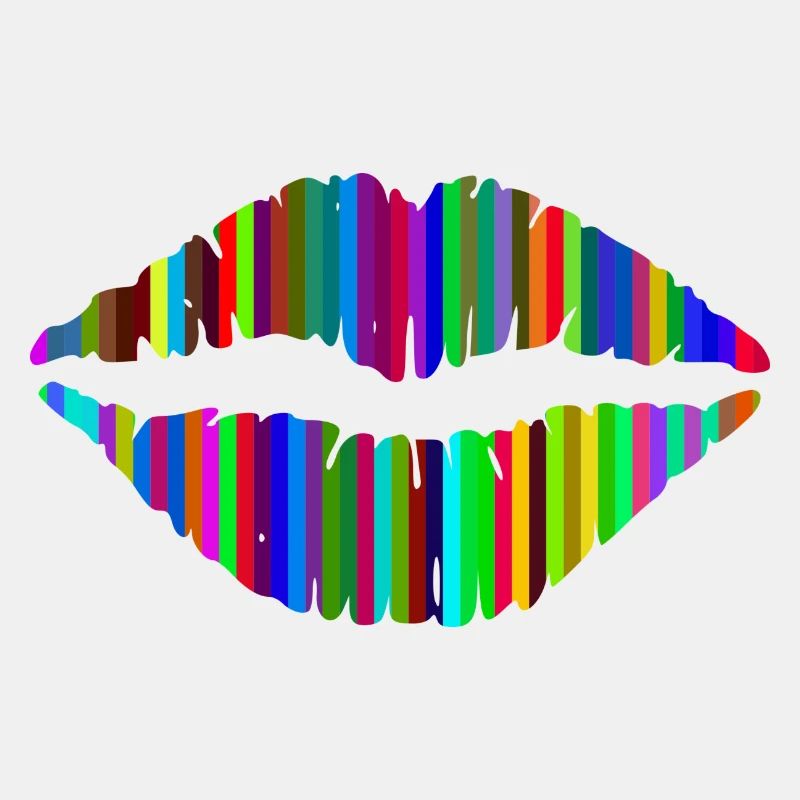 Küsse und farbige Lippen