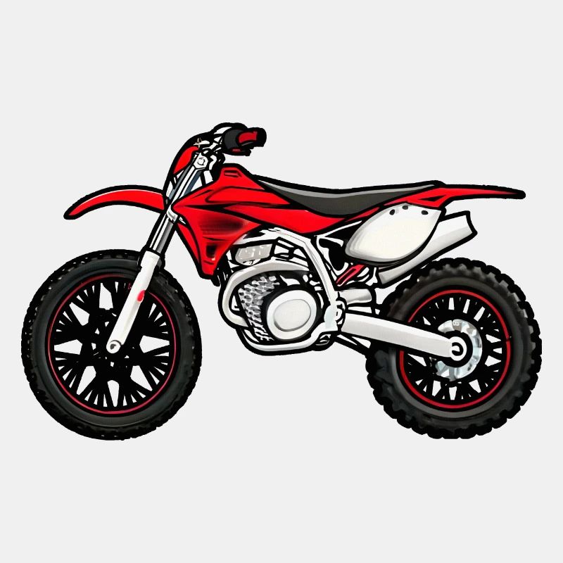 Rotes Motocross Motorrad