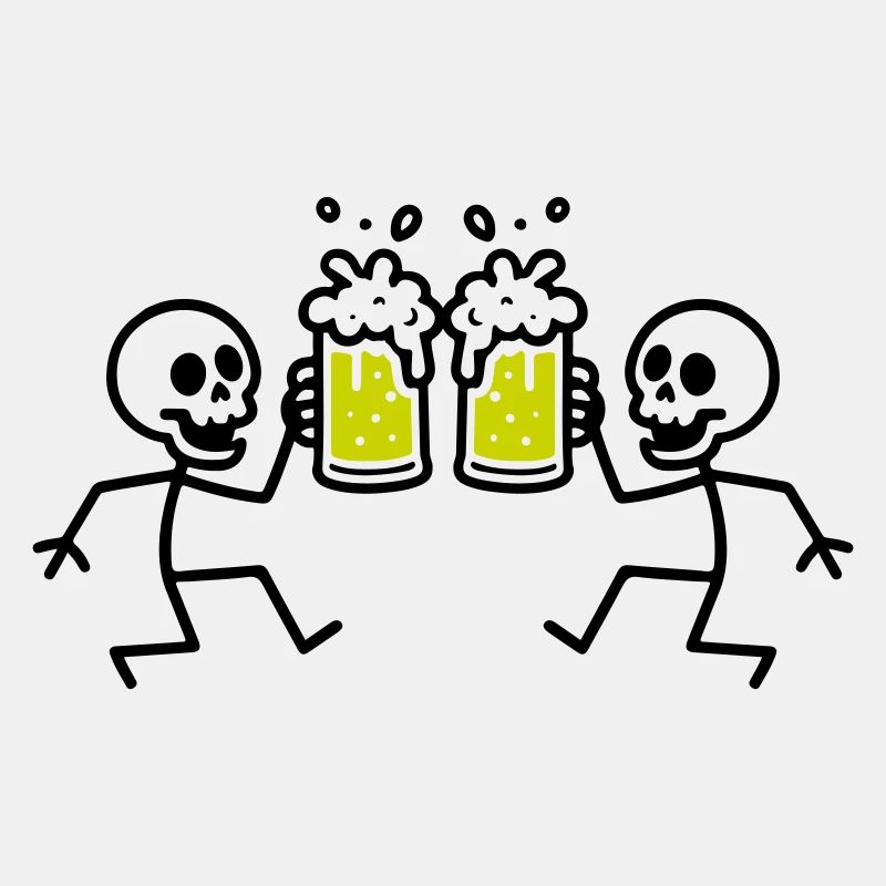 Skelett Bier Lustig