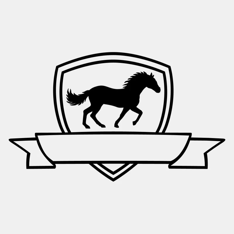 Pferd Banner Wappen Schild