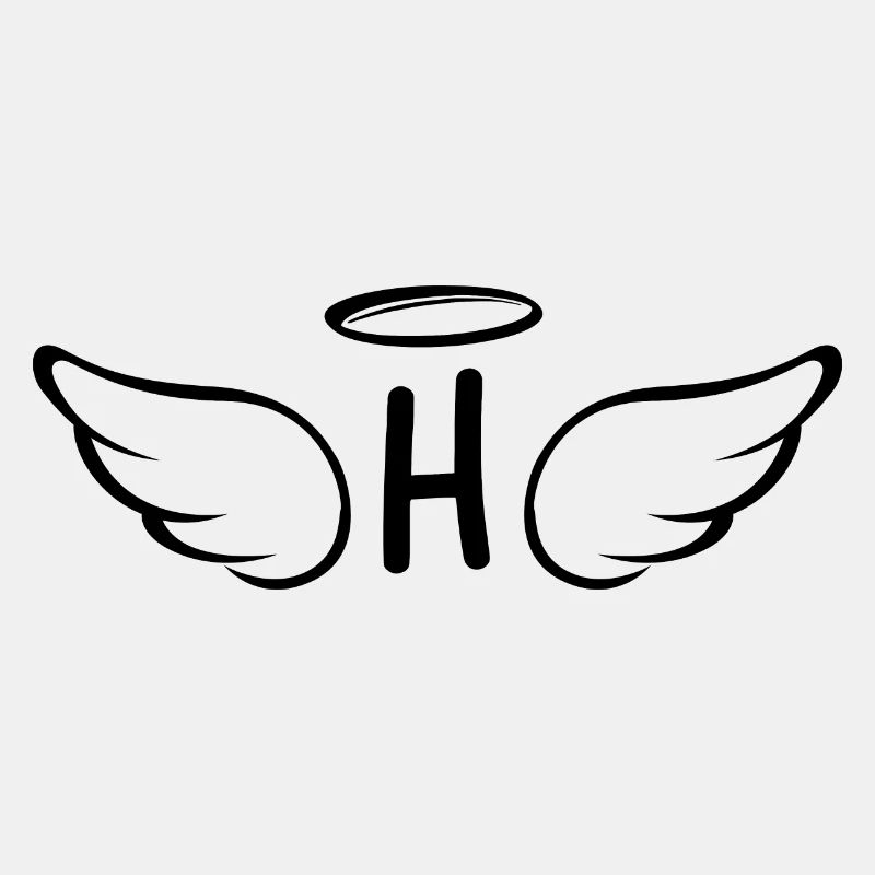 Buchstabe h Engelsflügel