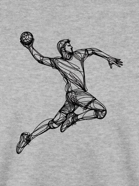 Handballer - single-line-drawing - 2