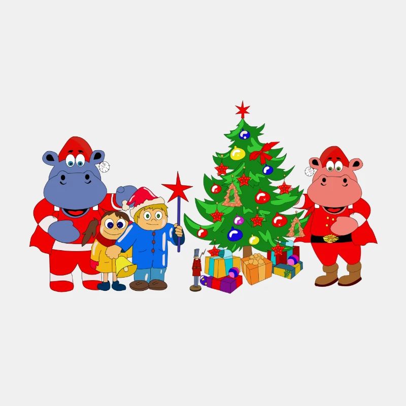 Weihnachten Nilpferd Hippo Geschenkidee Weihnacht