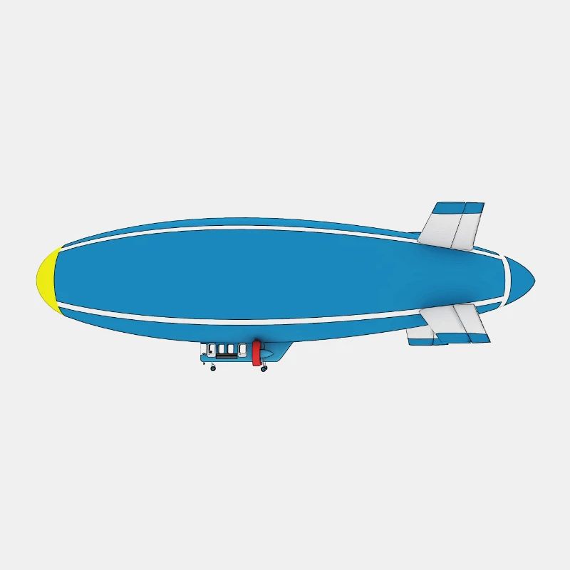 Airship, Zeppelin, Side View