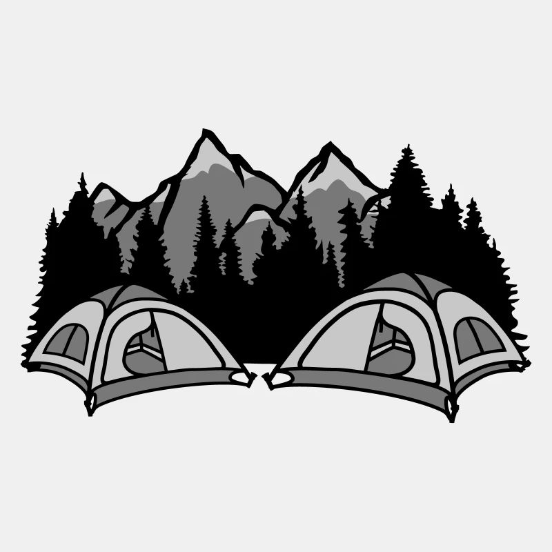 Wald Camper draußen leben