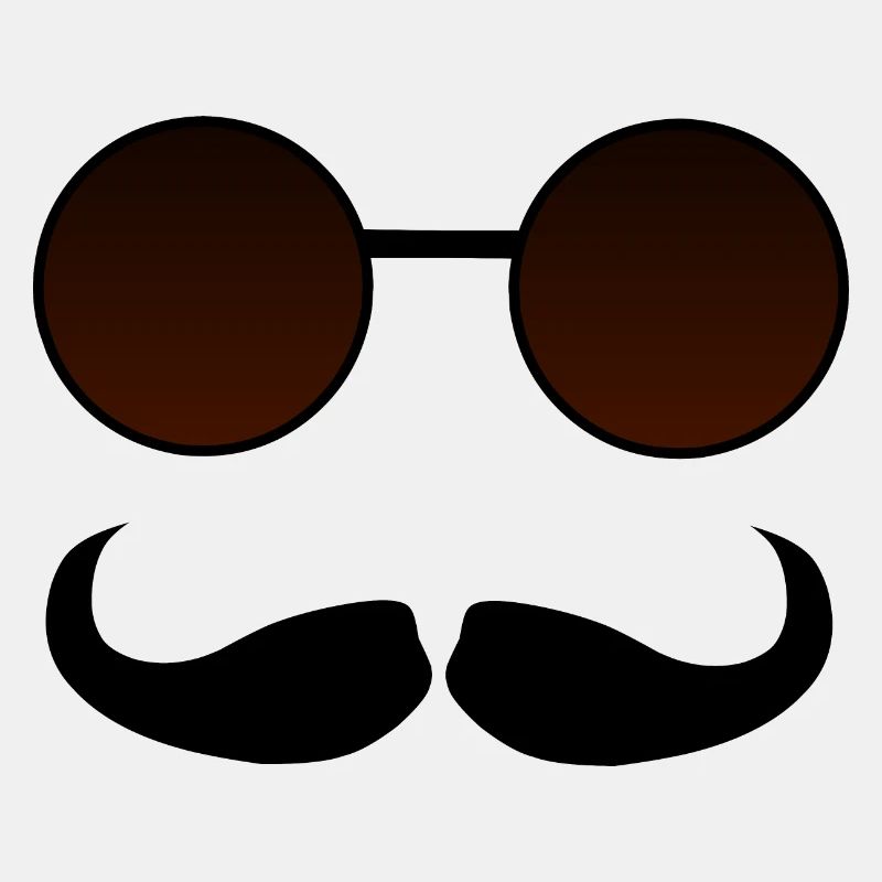Hispter Schnurrbart und Brille