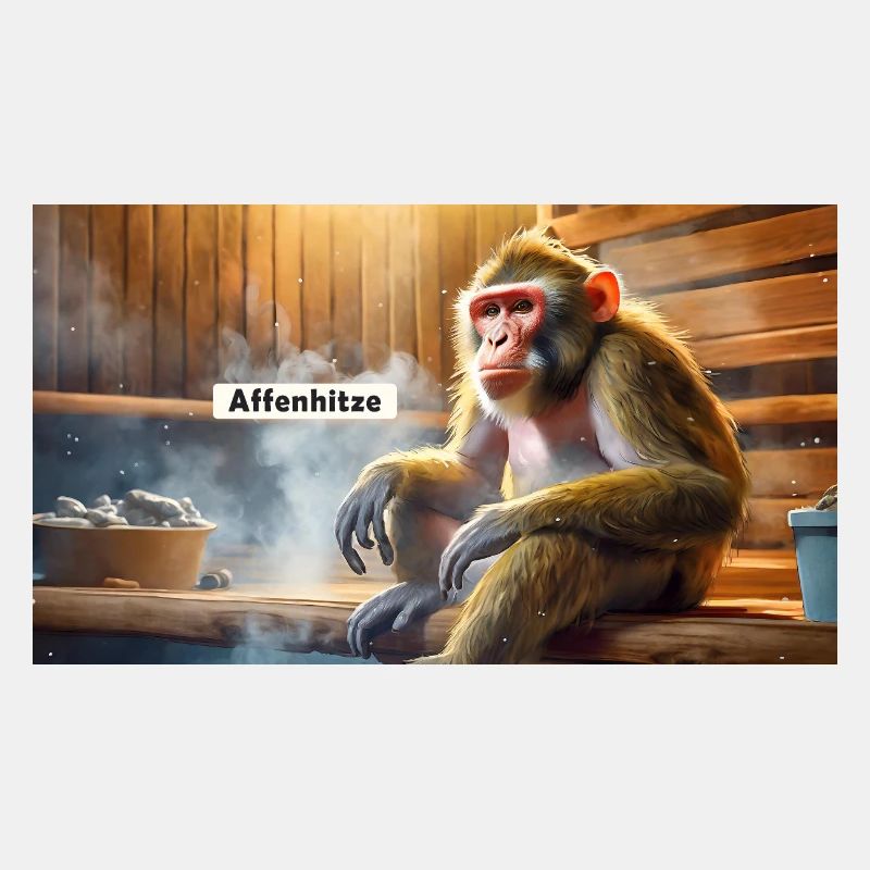 Pun ambiguous expression – Affenhitze (heat)