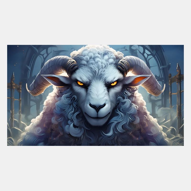 Cute grumpy grouchy animals - sheep