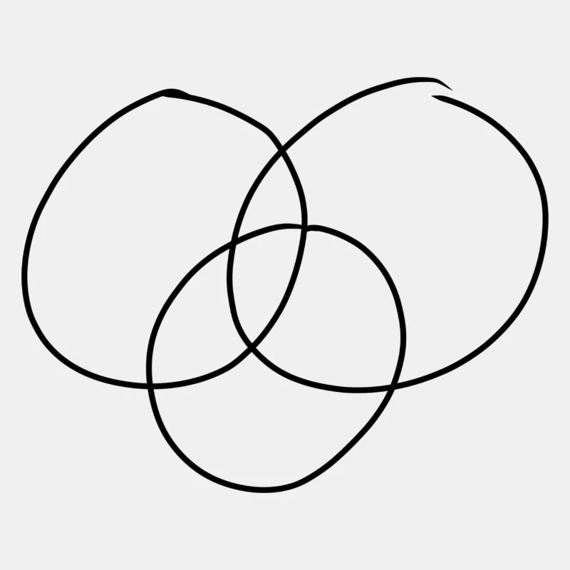 three circles form a circle