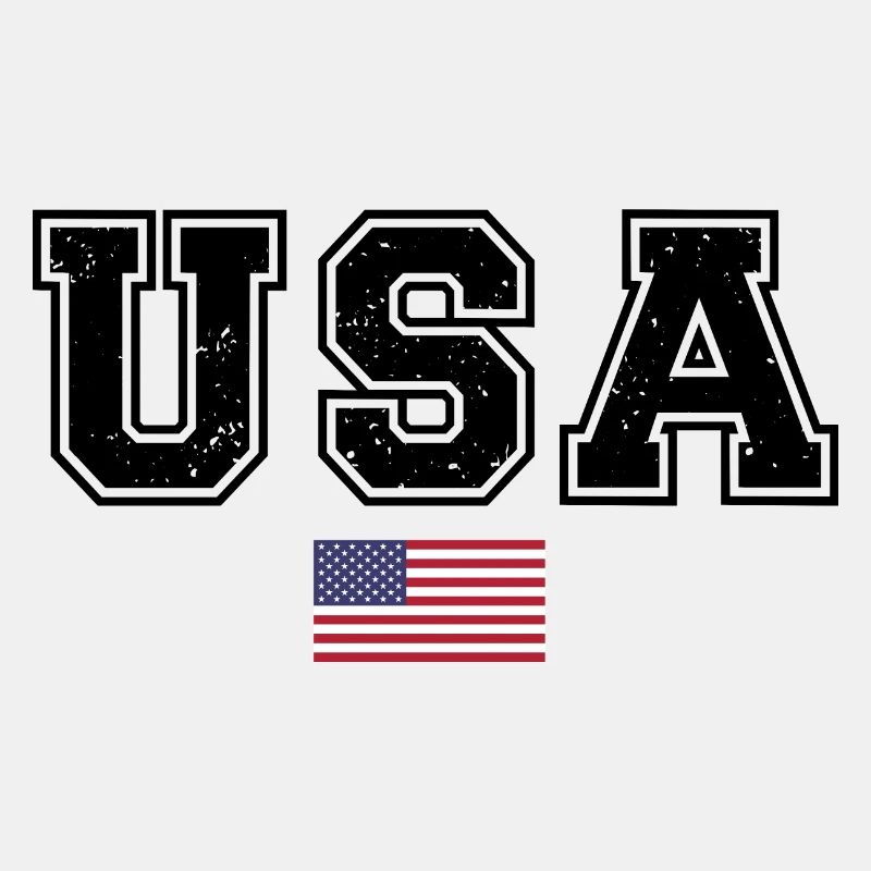 ÉQUIPE Bannière du drapeau américain des États-Unis en cours d’écriture