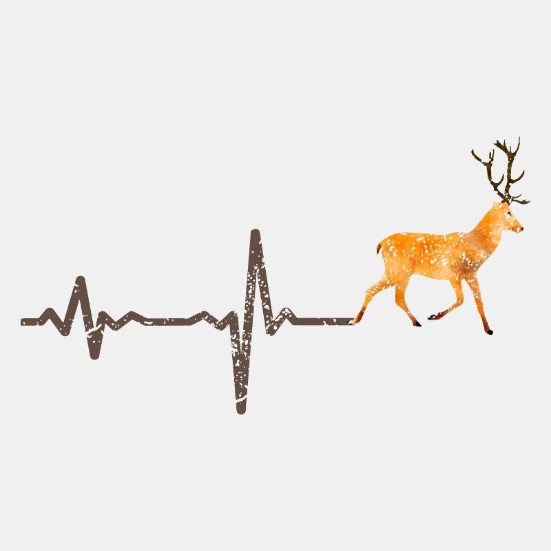 Heartbeat deer colored - gift