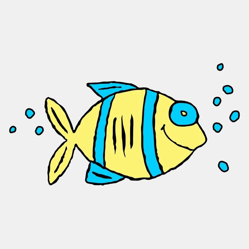 Fisch Buntbarsch Wasser Meer Graffiti Zeichnung