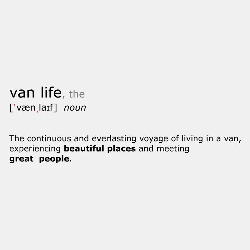 Van Life Lautschrift