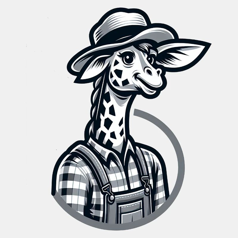 Cute Giraffe Farmer