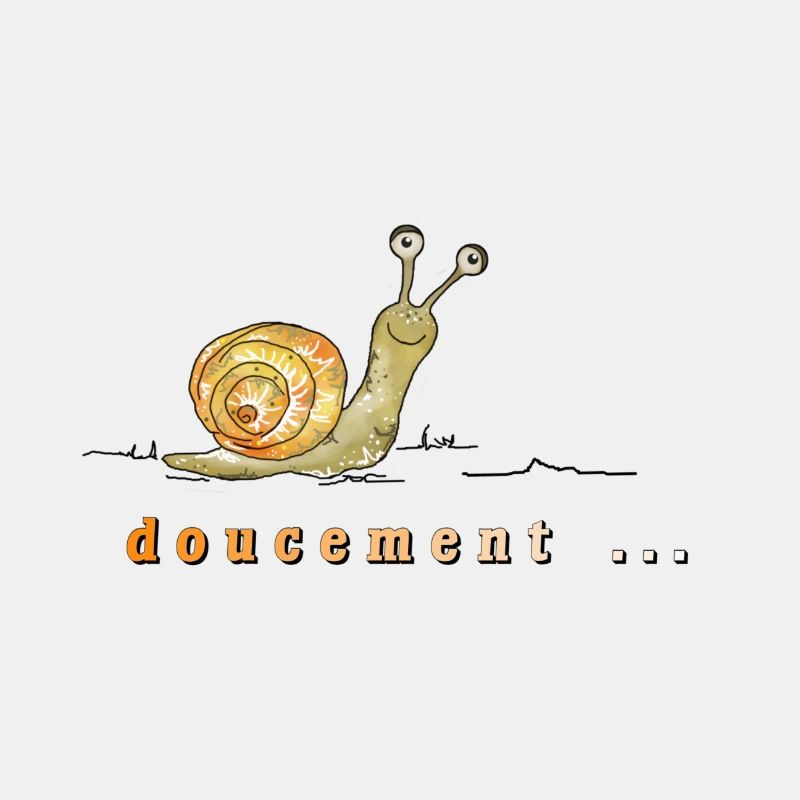 doucement, escargot, lent
