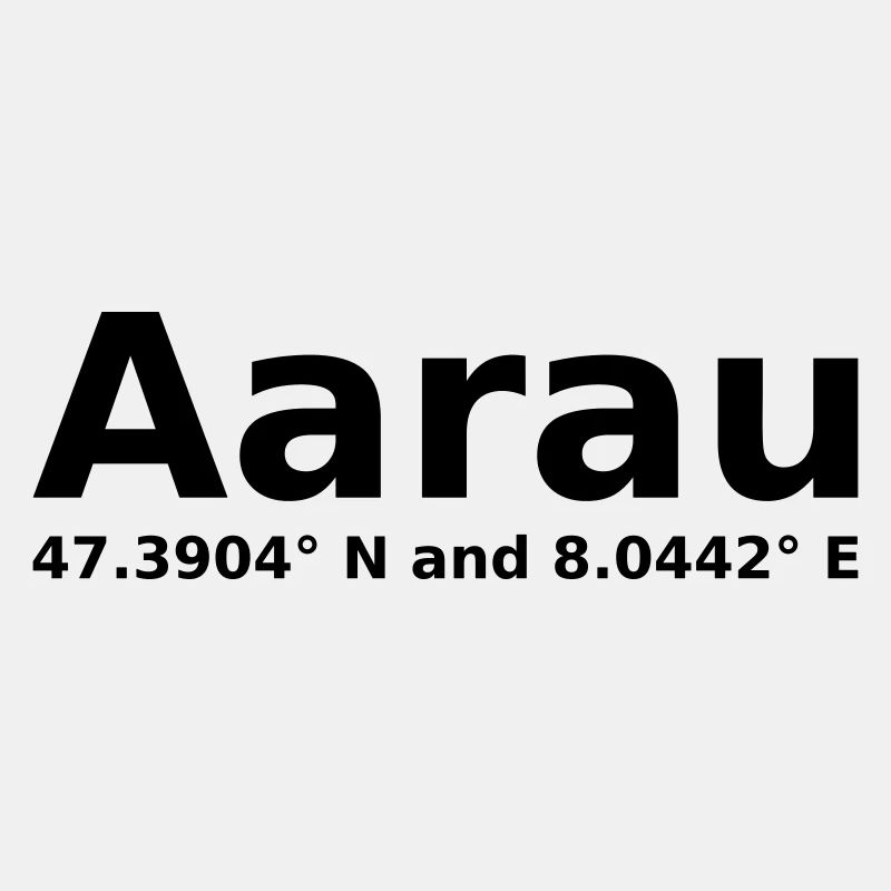 Aarau - with geo coordinates horizontal