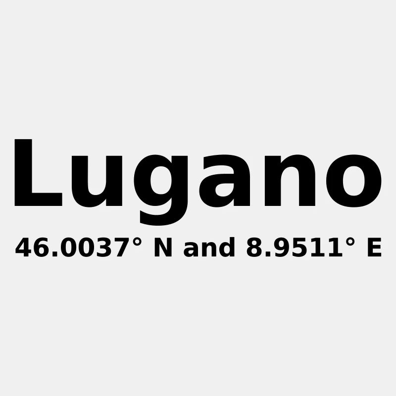 Lugano - with geo coordinates horizontal