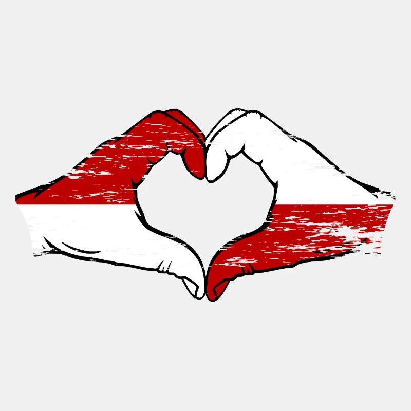 Drapeau de Monaco Pologne Forme de main Forme de coeur Utilisé