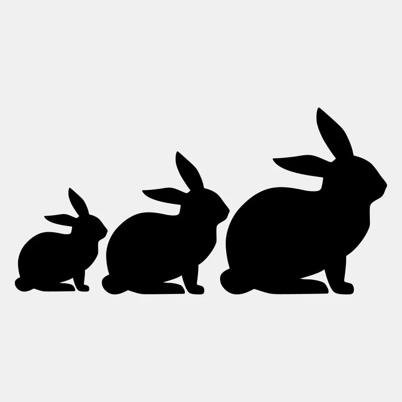 Drei Hasen Familie Geschenk