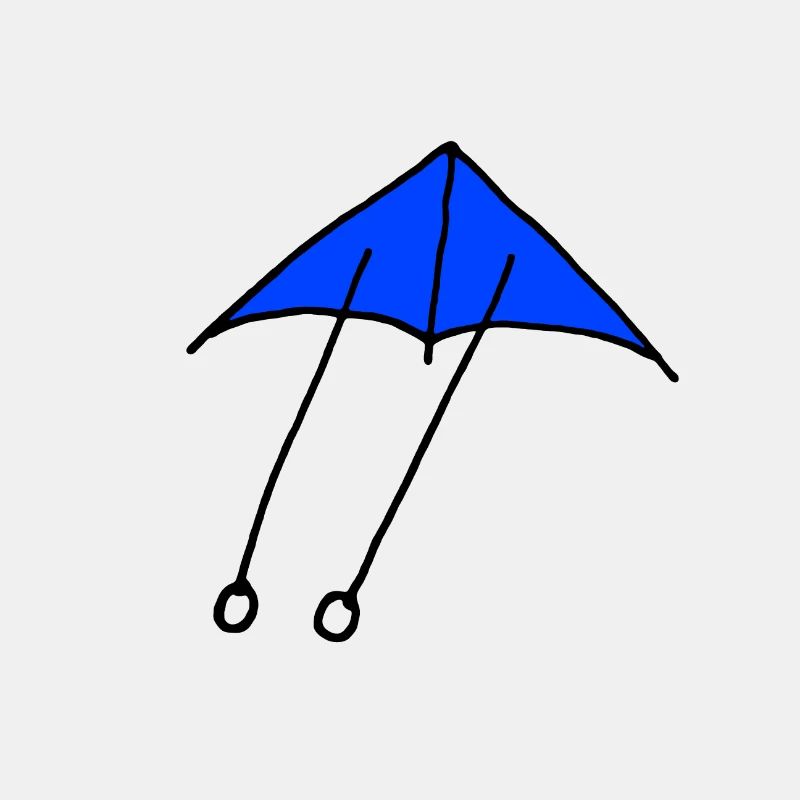 Blauer Lenkdrachen