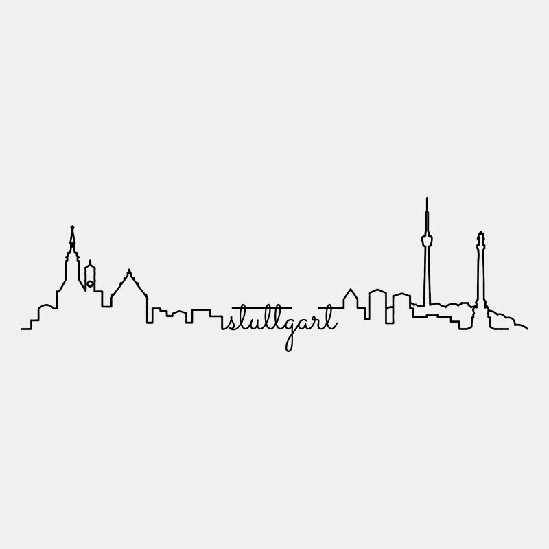 Stuttgart Skyline black