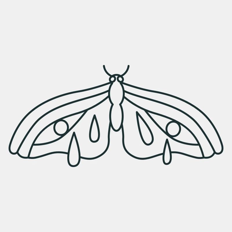 Sad crying moth