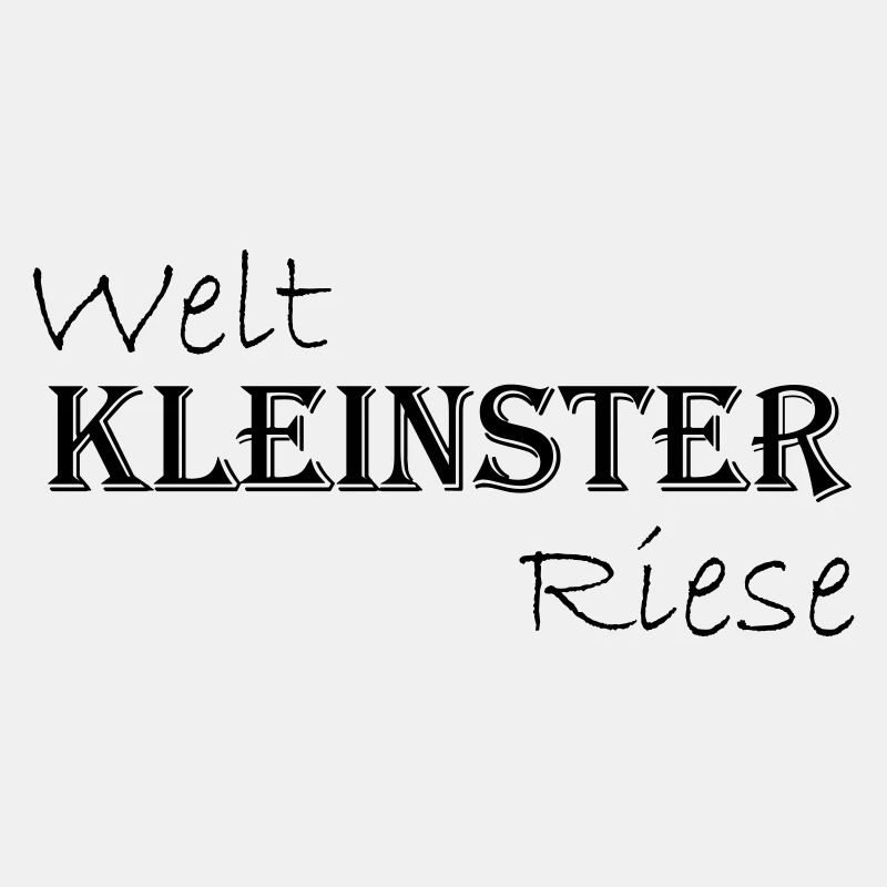 Weltkleinster Riese - Schriftzug