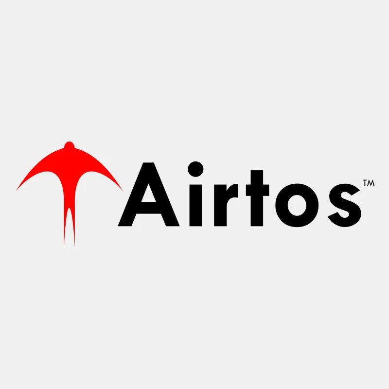 Rotes airtos LOGO + schwarzer Text