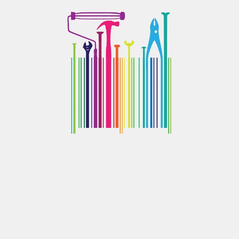 Outil de code à barres de travailleur drôle