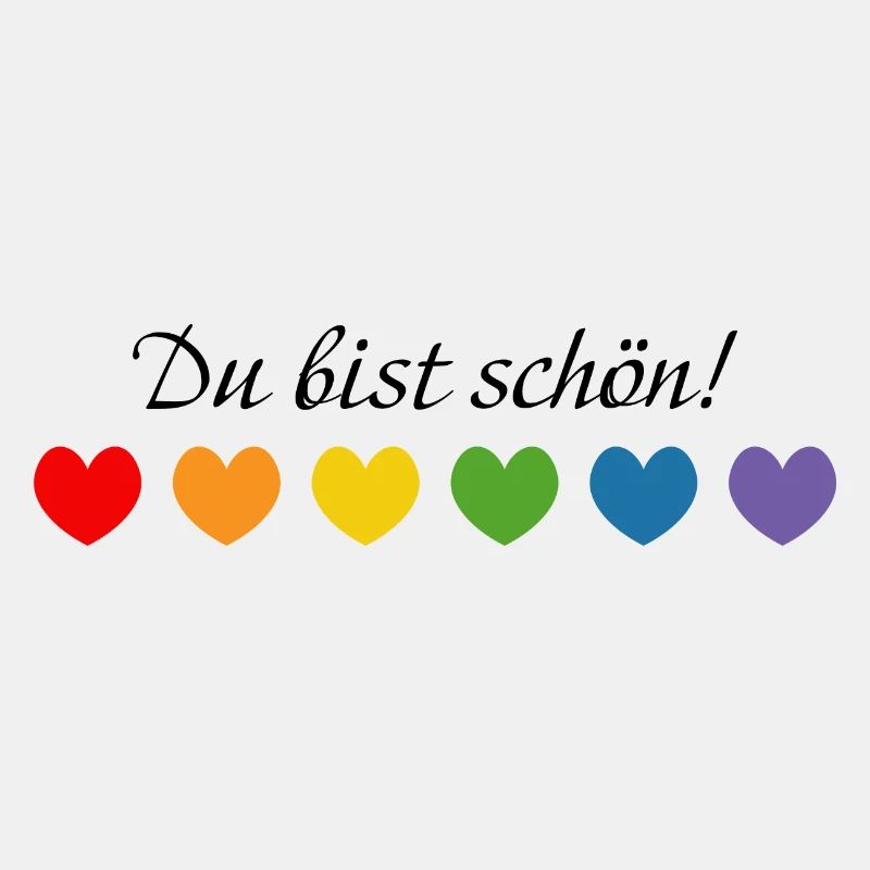 Regenbogenherzchen Du bist schoen