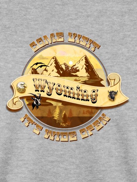 Come visit Wyoming- gold