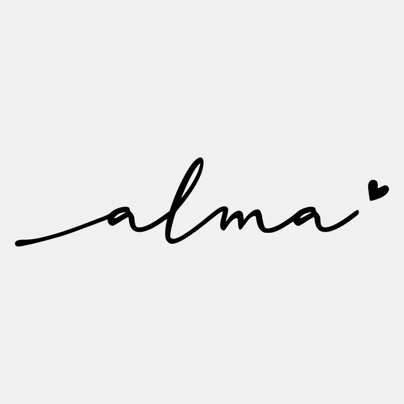 Alma Cursive Name