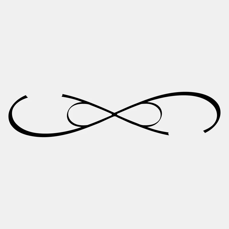 personalized double infinity icon with name
