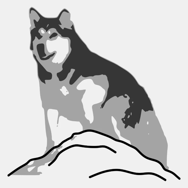 Alaskan Malamut Silhouette