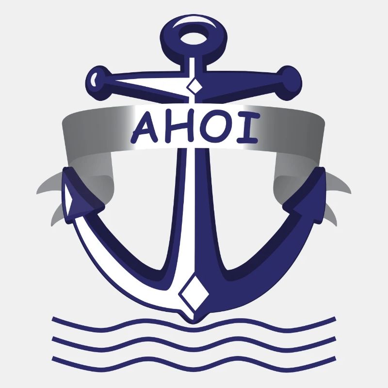 Anker mit Banner Ahoi