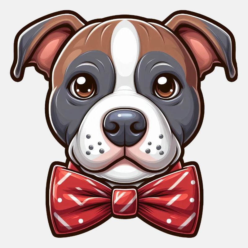 Pitbull mit Fliege