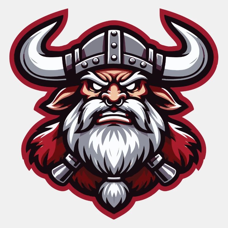 Vikings enragés avec des cornes de taureau