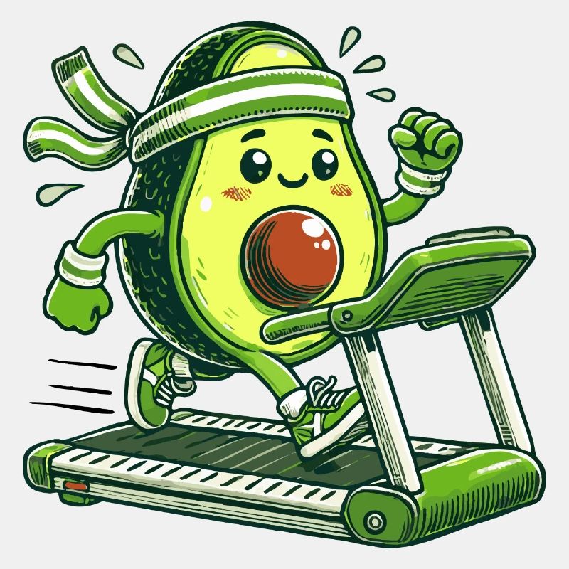Eine sportliche Avocado