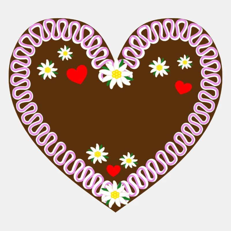 Gingerbread heart for labeling