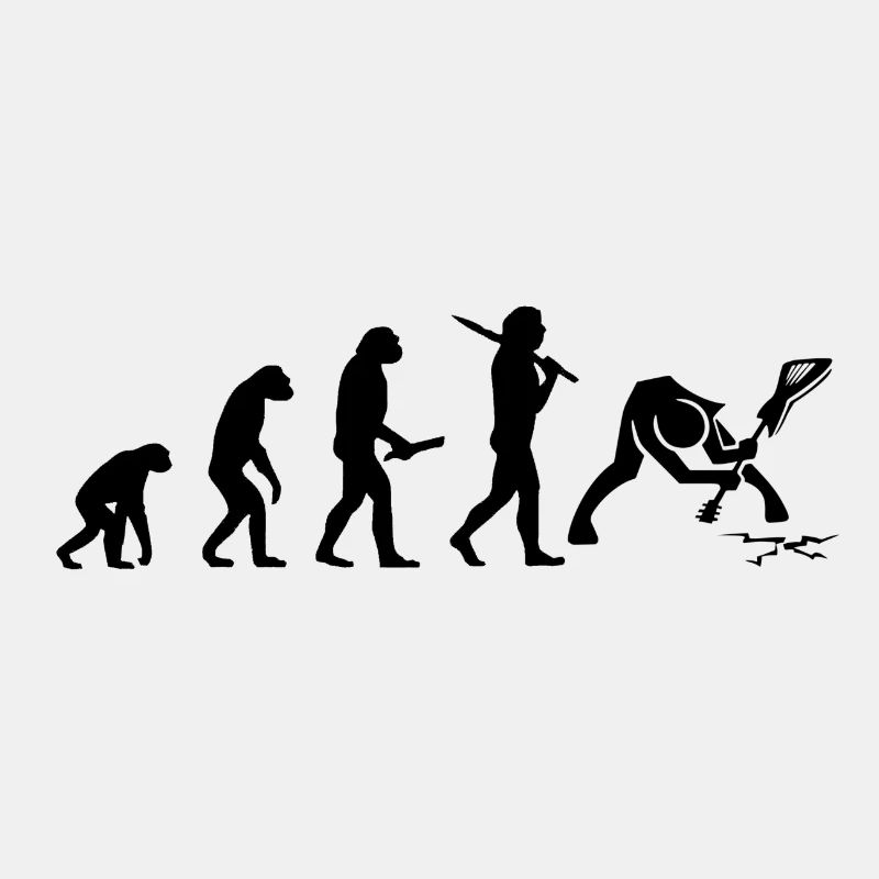 Evolution Fortschritt Entwicklung Rock Star Heavy