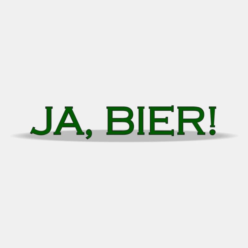JA BIER grüne Schrift