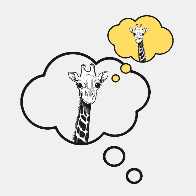 Giraffe denkt an eine Giraffe