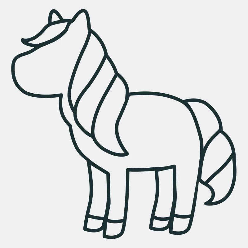 Leeres stehendes Einhorn