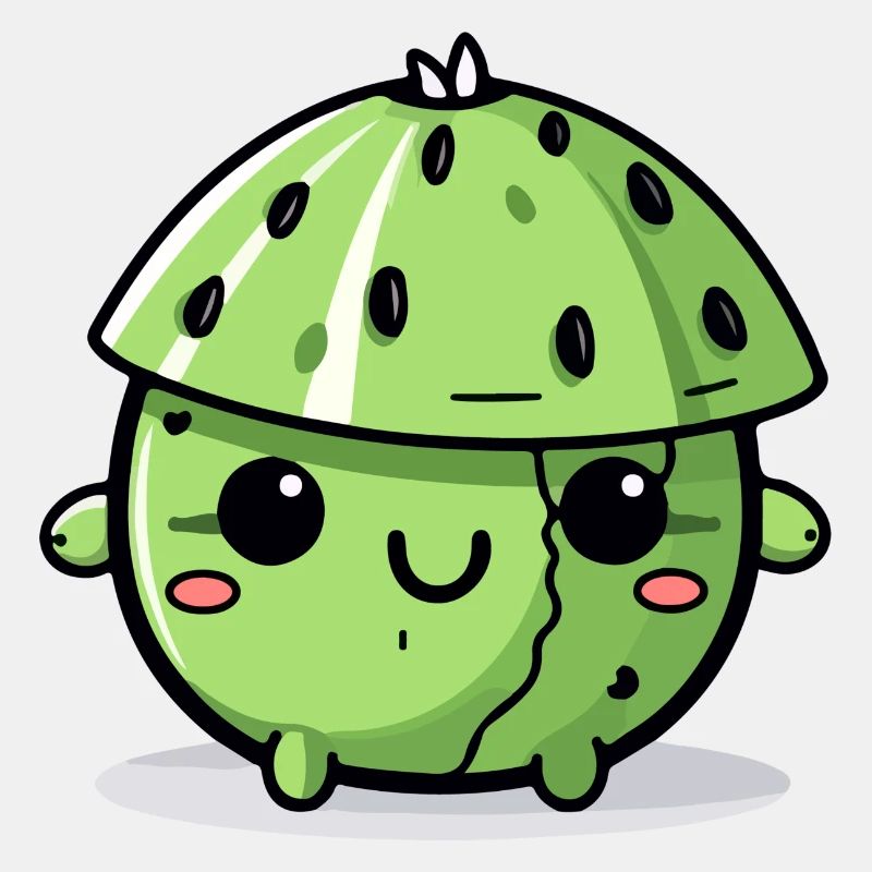 Kawaii grüne Melone