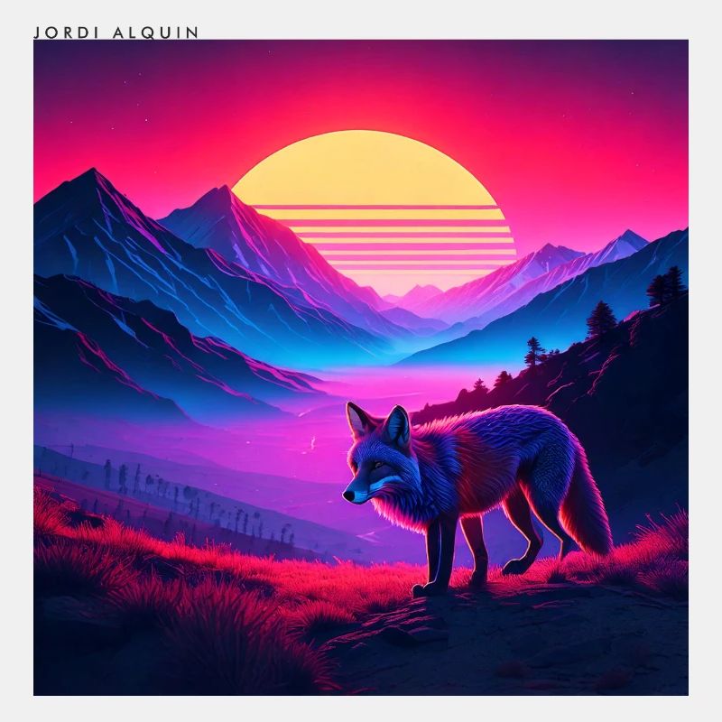 Neon Fox Sunset