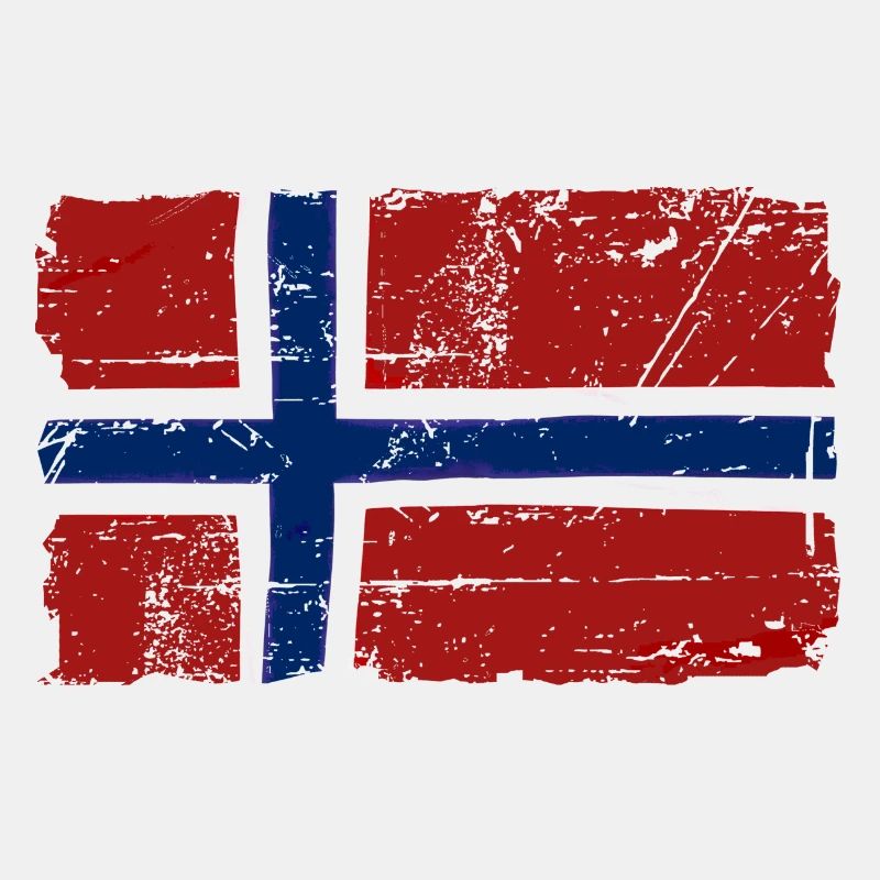 Norway Flag - Vintage Look