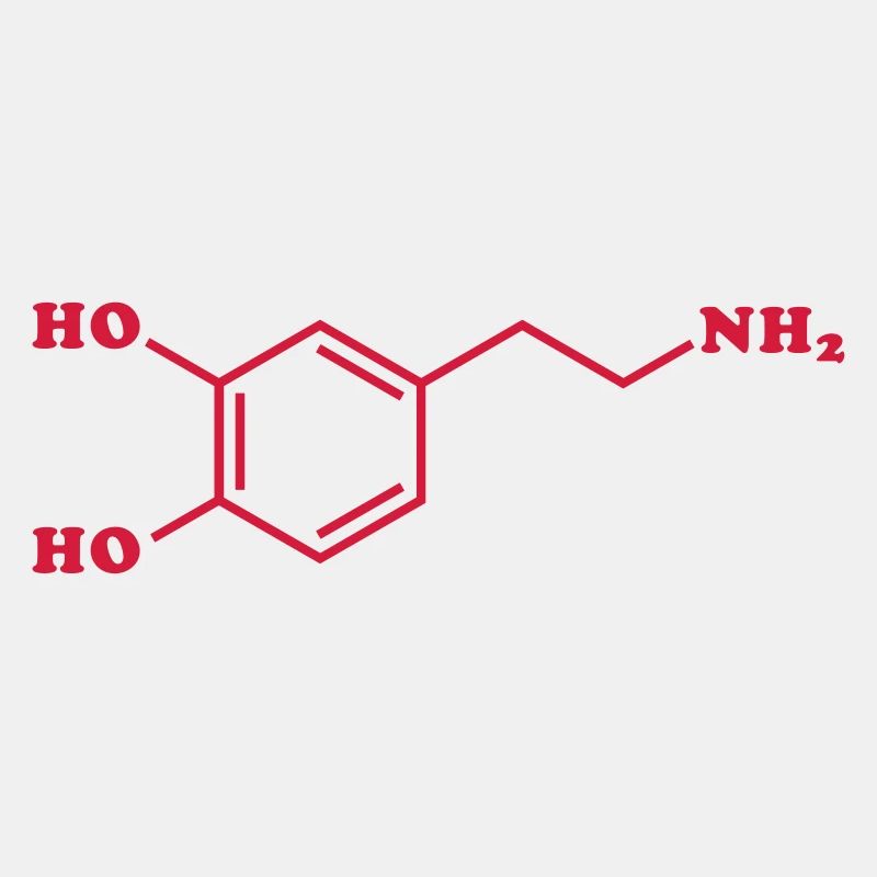 Chemische Molekülformel von Dopamin