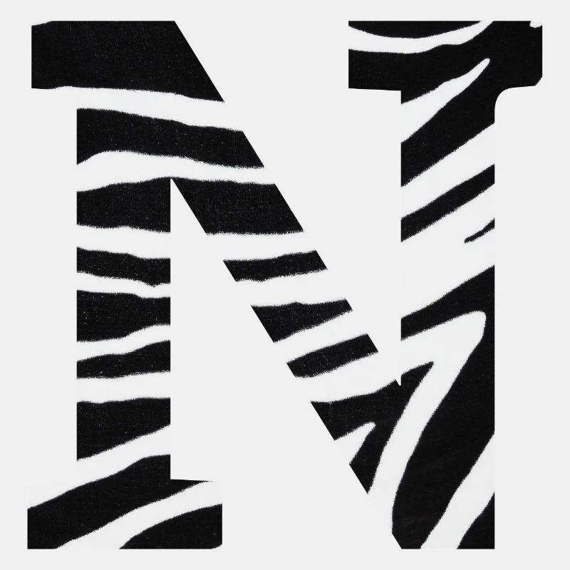 Buchstabe n Zebra